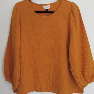 Universal Thread | Size XL | Golden Mustard Yellow Cotton Long Sleeve Top Shirt